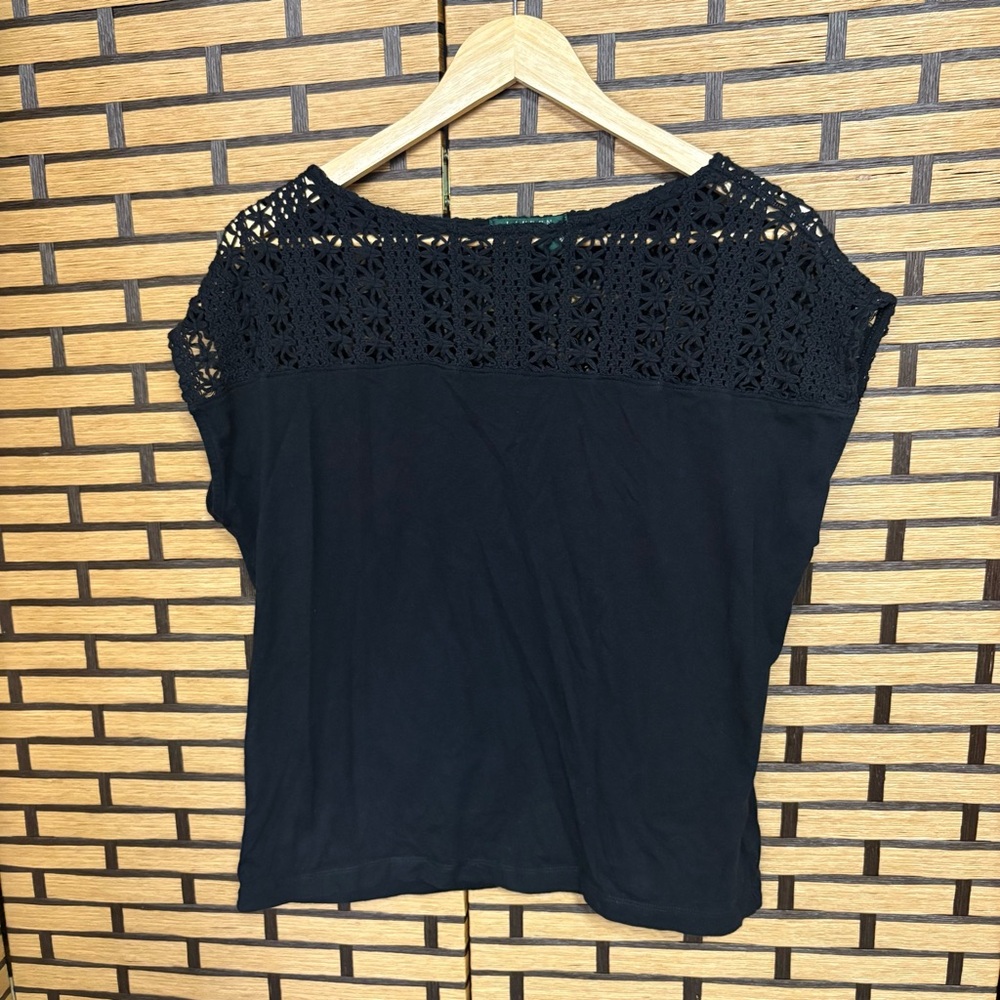 Lauren Ralph Lauren Black Top Size Small